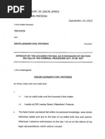 Oscar Pistorius Affidavit