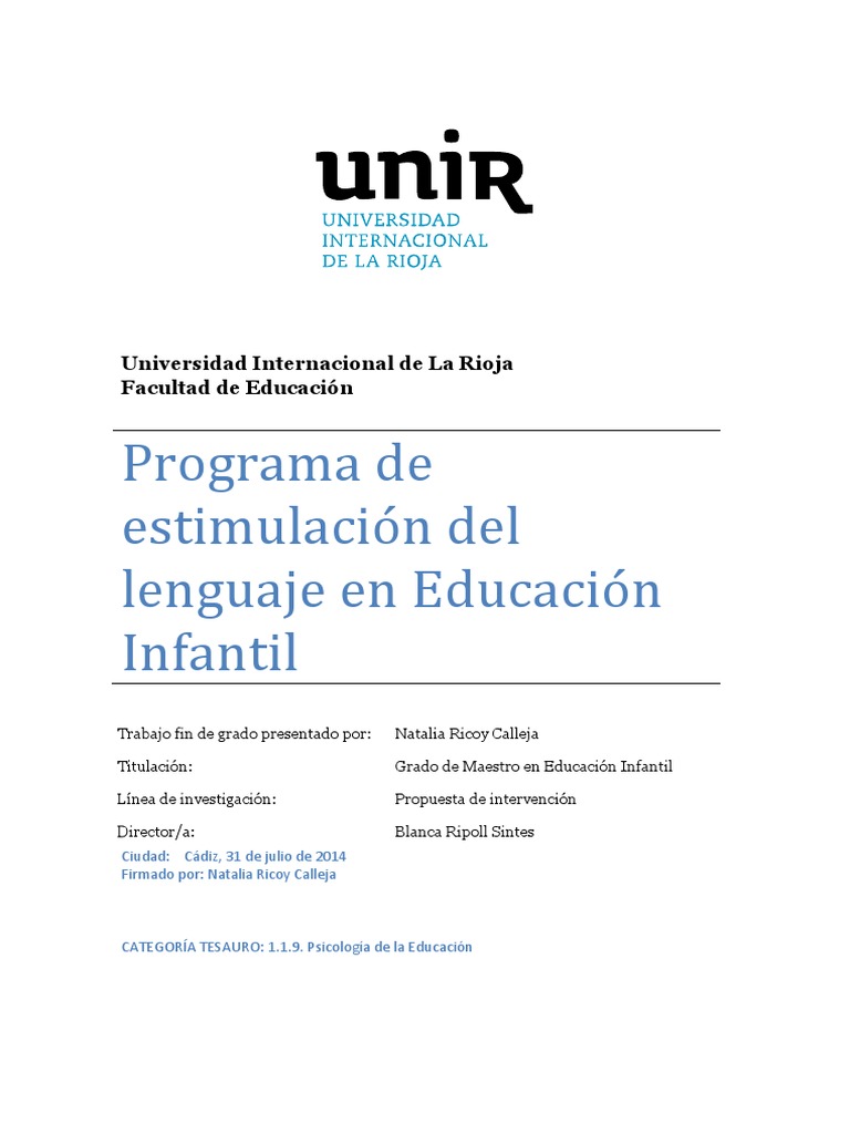 Programa de Estimulación del Lenguaje Oral | PDF | Afasia | Comunicación