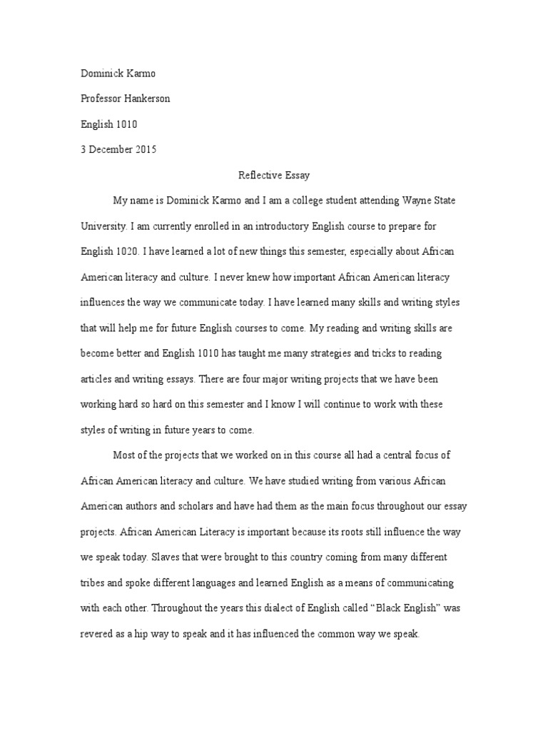 How to write a reflective essay image