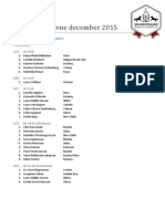 Startliste Og Program For SSRKs Julestævne 2015