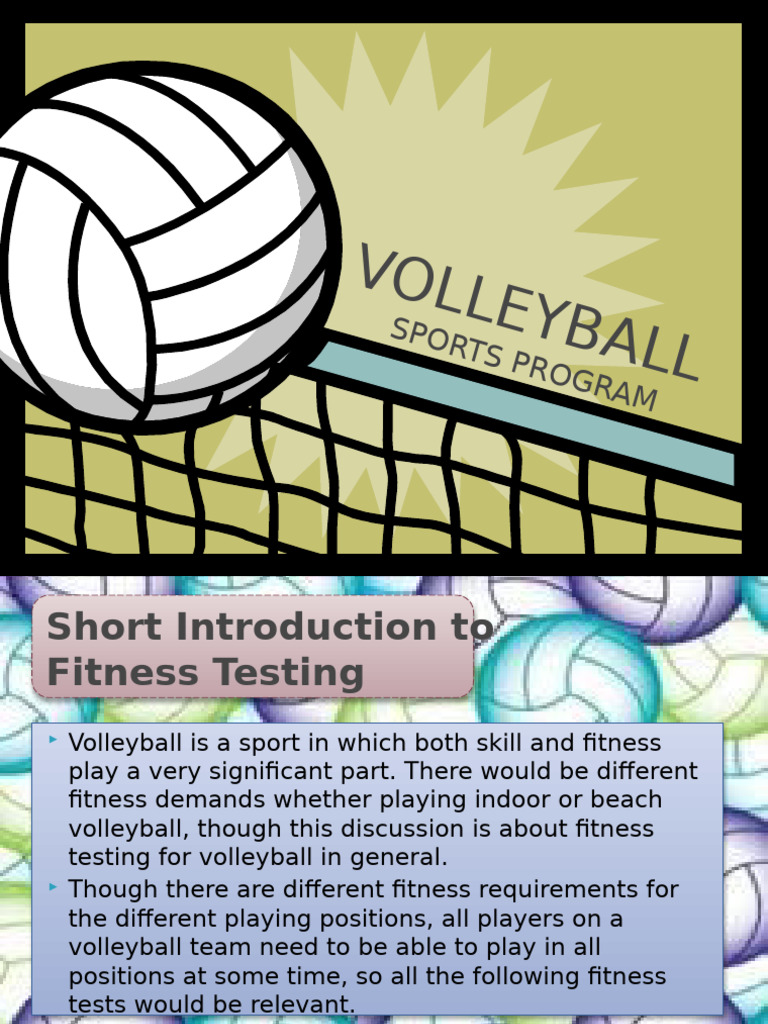 Volleyball Sports Program PDF Physical Fitness Aerobic Exercise