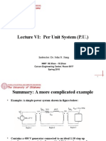 Lecture VI: Per Unit System (P.U.) : The University of Oklahoma