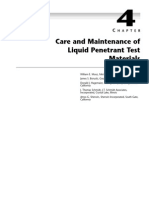 Care and Maintenance of Liquid Penetrant Test Materials: Hapter