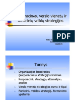 Studentų Skaidrės Apie Korporacines, Verslo Vienetų Ir Funkcinių Veiklų Strategijas