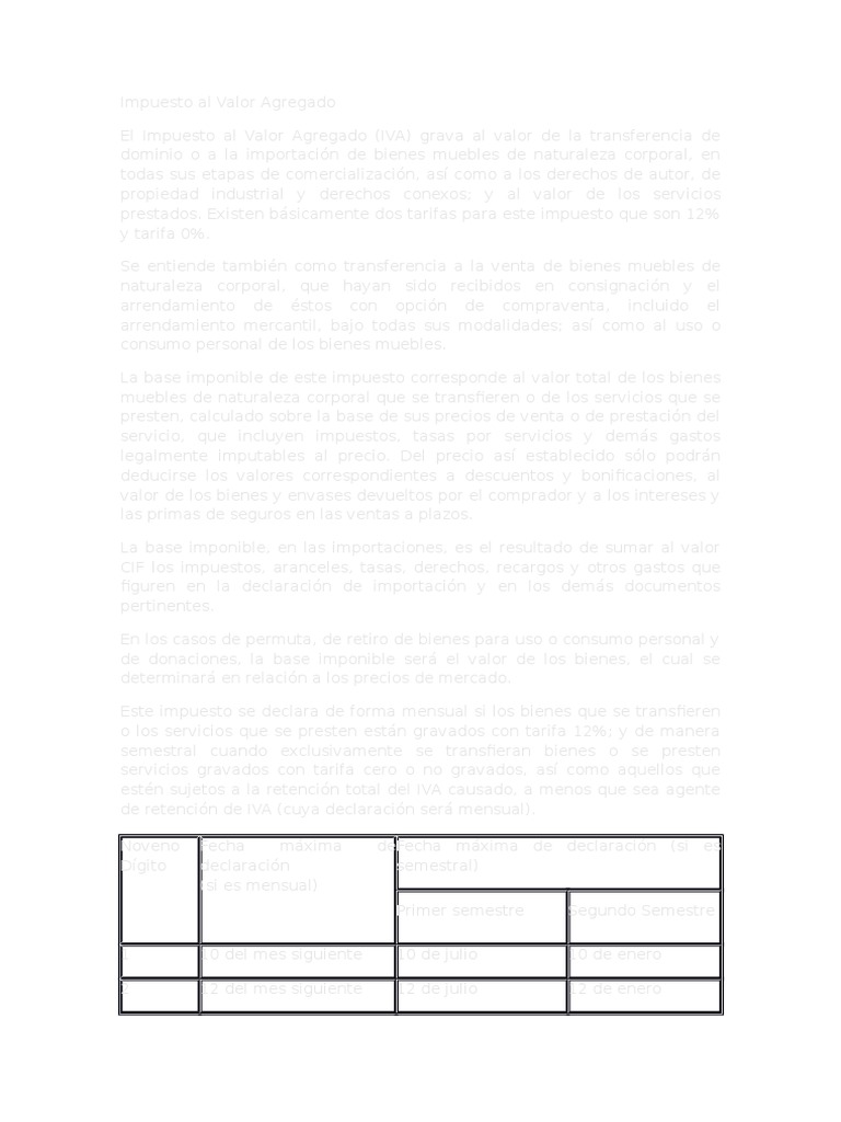Impuesto Al Valor Agregado | PDF | Impuesto sobre la renta | Impuestos