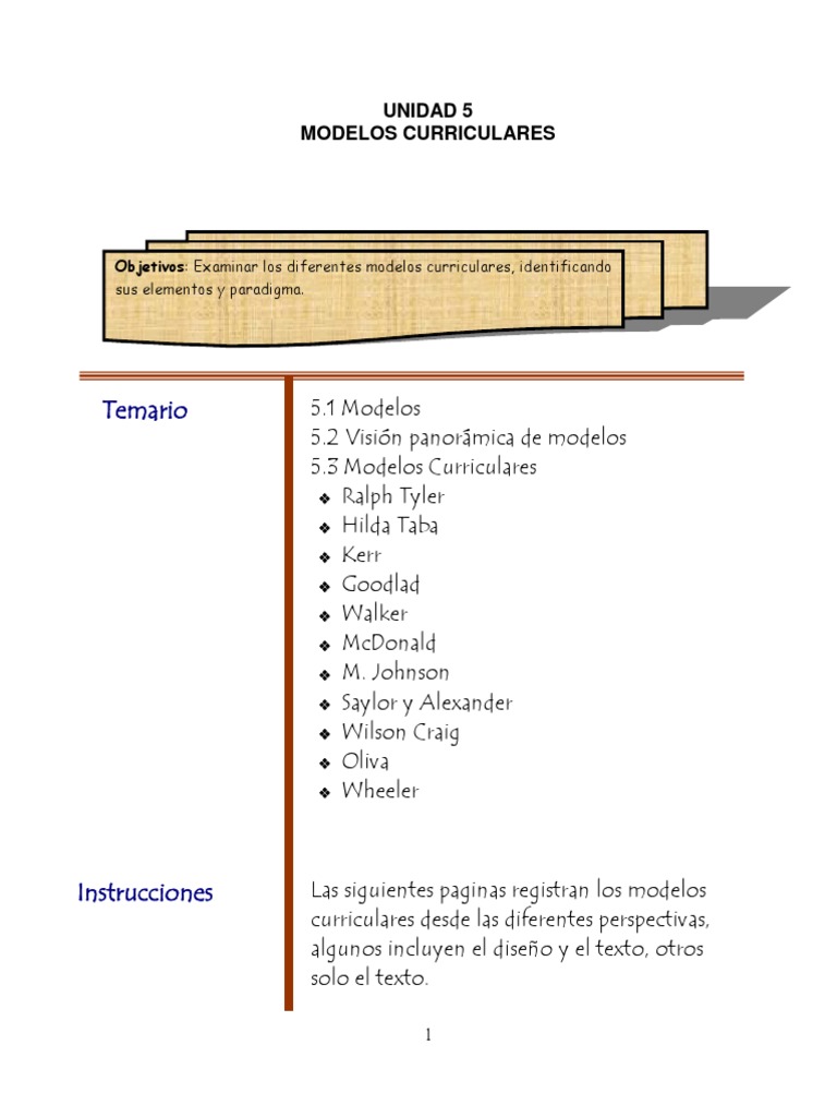 Modelos Curriculares | PDF | Plan de estudios | Evaluación