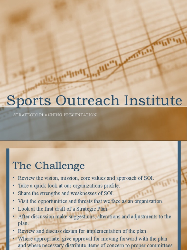 Sports Outreach Institute Strategic Planning Presentation PDF