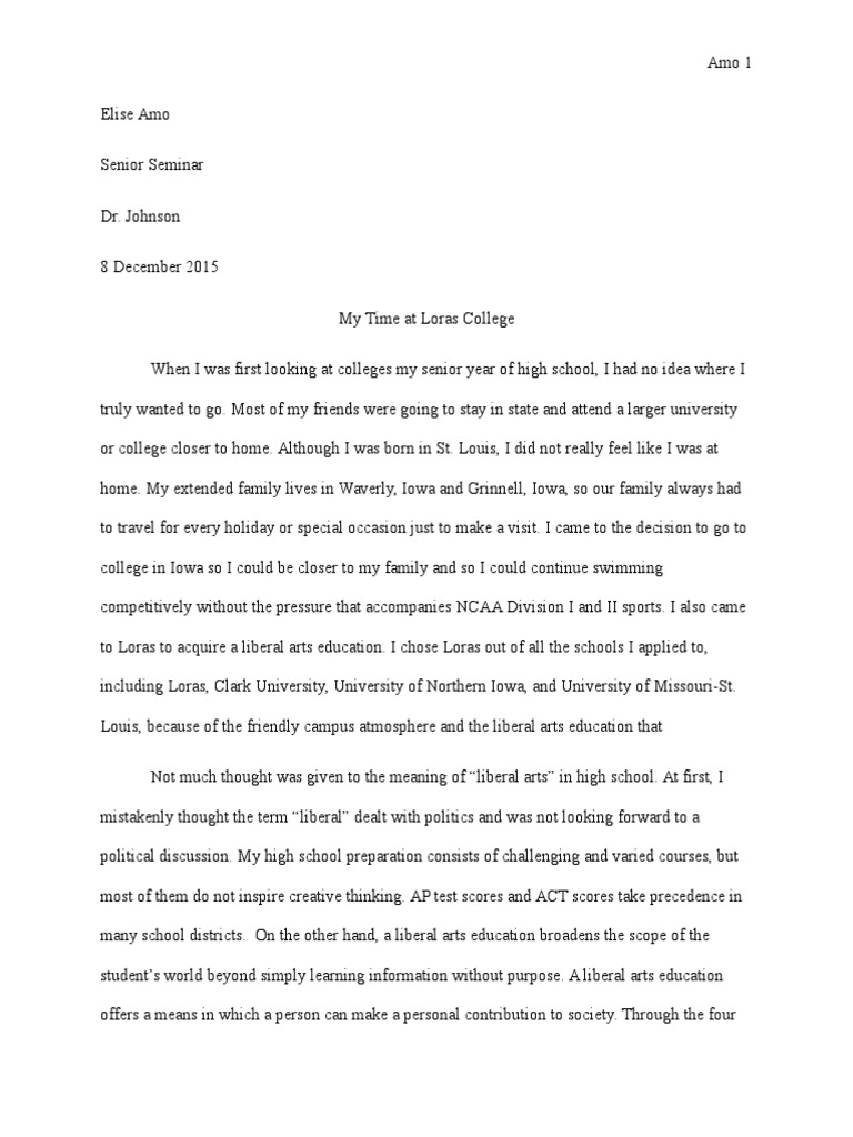 Senior seminar reflection essay 04 picture
