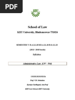 Administrative Law Syllabus