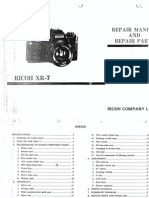 Ricoh XR7 Camera Repair Manual