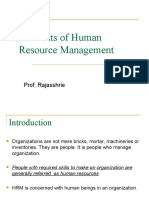 Elements of Human Resource Management: Prof. Rajasshrie