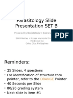 Parasitology Slide Presentation SET B