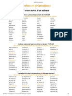 Verbes Et Prépositions