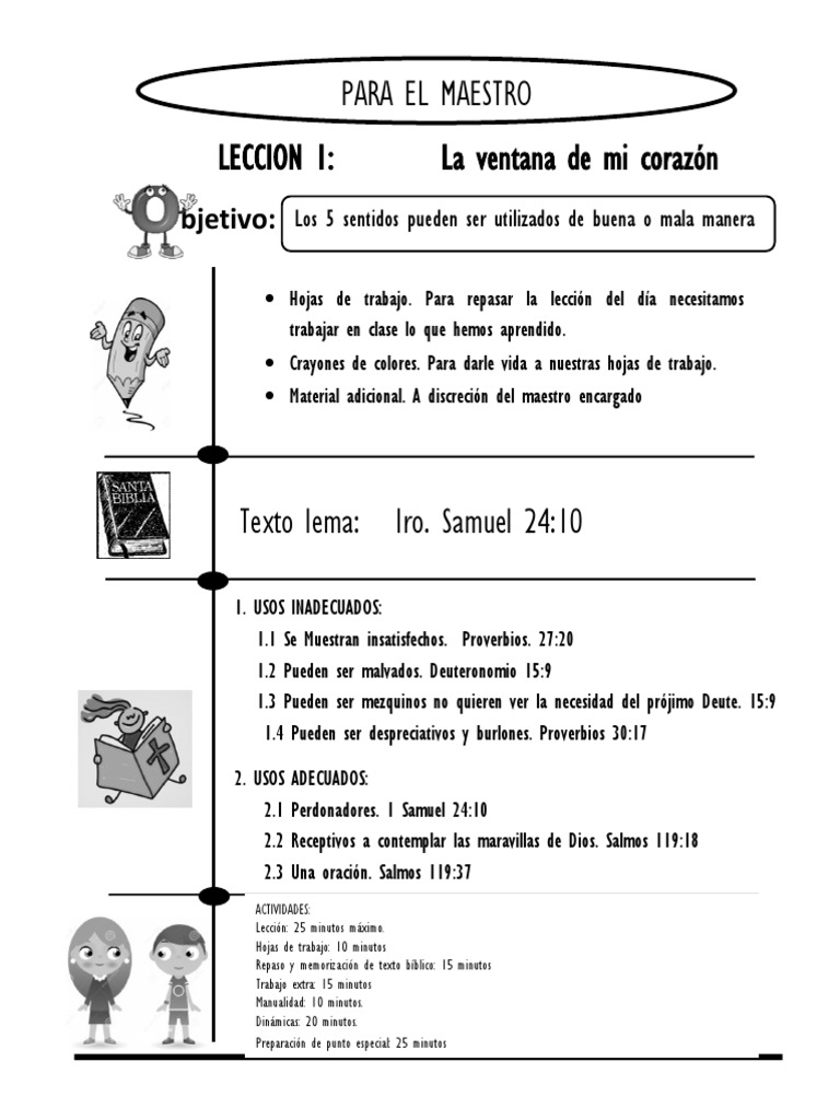 Material Para Escuela Dominical Para Niños Gratis Pdf - Material Colección