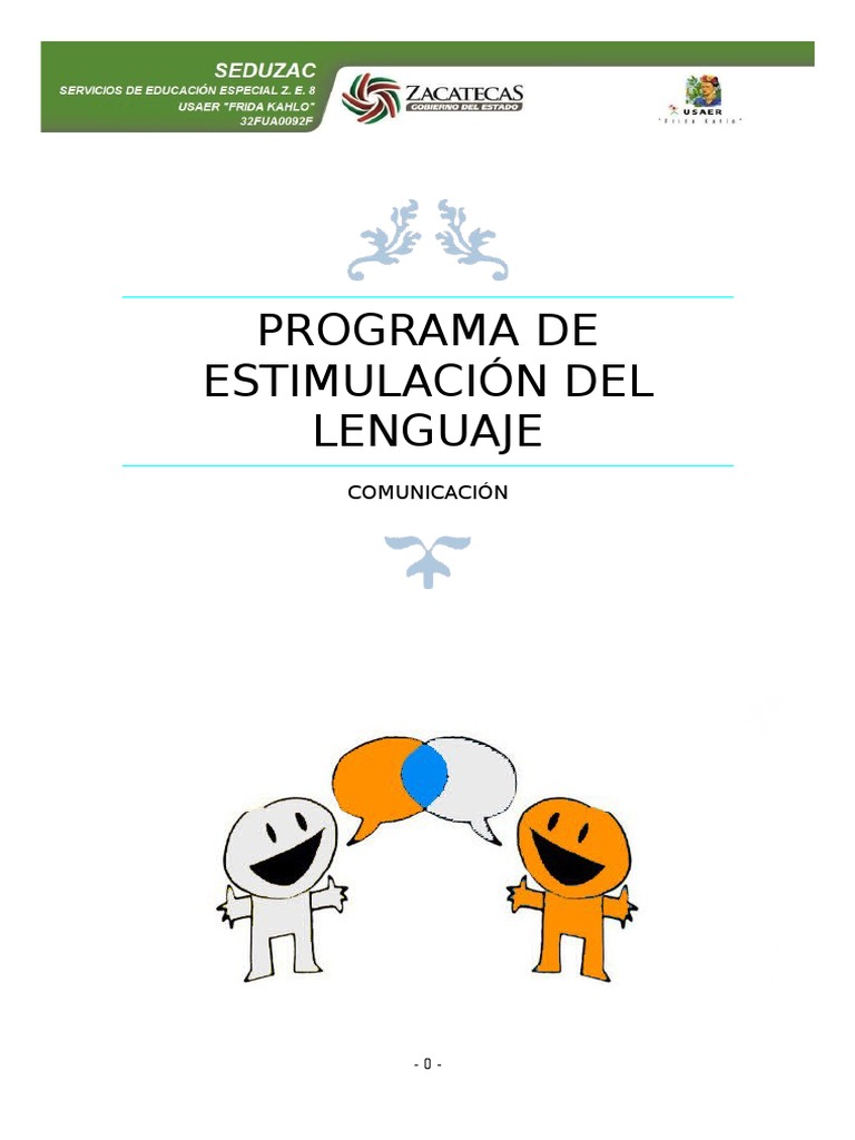 Programa de Estimulación del Lenguaje Infantil | PDF | Palabra | Sílaba