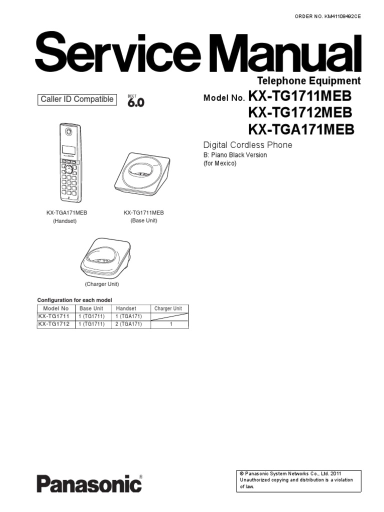 Kx-tg1711meb Manual de Servicio Panasonic | Power Supply | Soldering