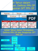 Istilah Tahun Perpajakan Definisi PPhOP Dan Dasar Tahun Pelaporan SPT PPhOP