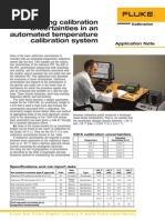 Calculating Calibration Uncertainties in An Automated Temperature Calibration System