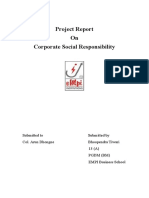 Project Report On Corporate Social Responsibility