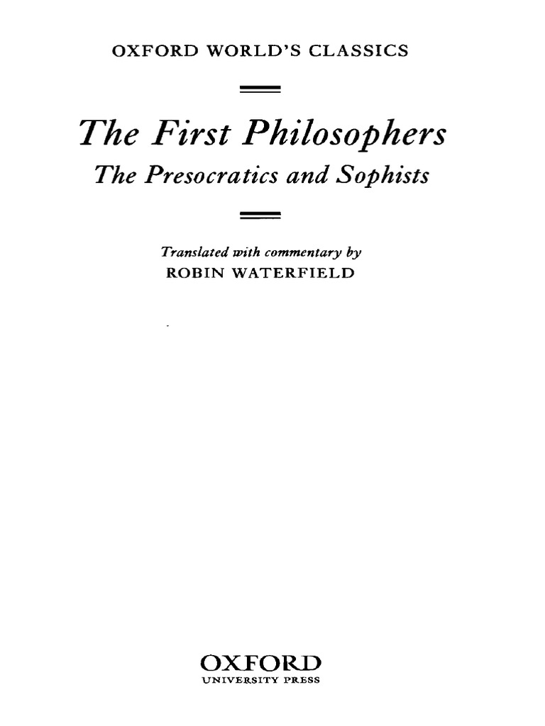 Heraclitus Fragments Waterfield Pdf Moon Sun