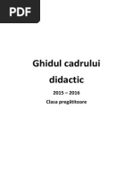 Ghid Pentru Clasa Pregătitoare 2015