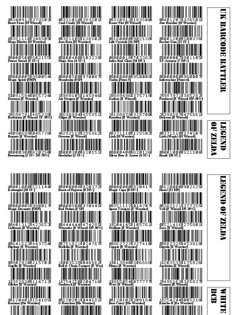 Lego Mario Printable Barcodes