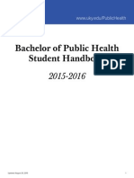 2015-2016 Bachelor of Public Health Handook