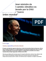 Asesor de Primer Ministro de Australia_ “El Cambio Climático Es Un Engaño Liderado Por La ONU Para Crear Un “Nuevo Orden Mundial” _ Periodismo Alternativo