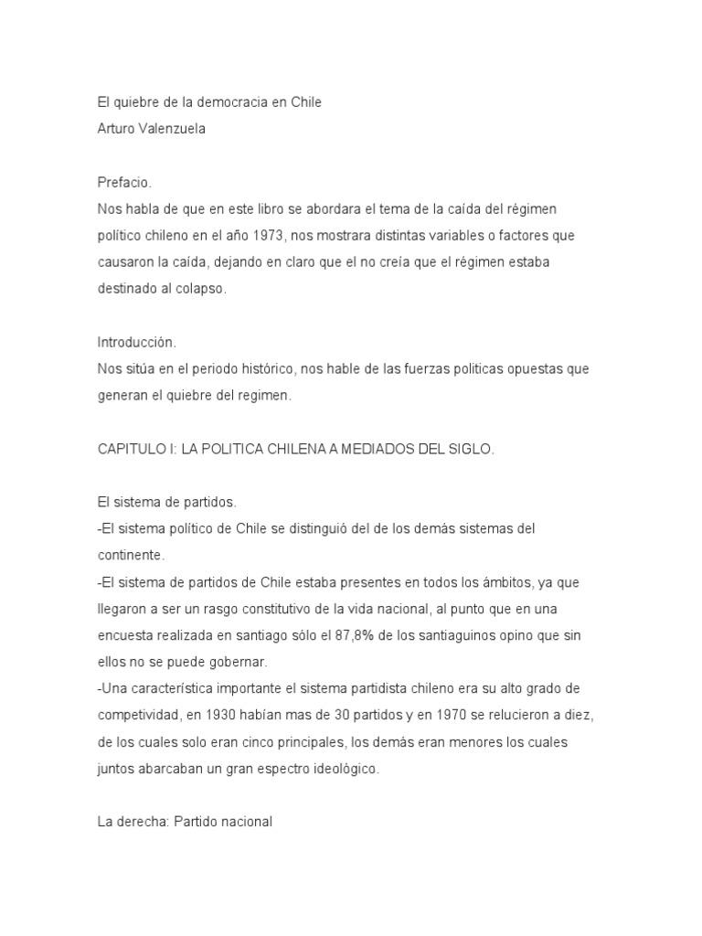 Quiebre de la Democracia en Chile | PDF | Chile | Centrismo