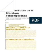 Características de La Literatura Contemporánea