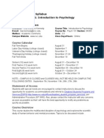 Psychology 101 Fall 2015 Course Syllabus Practicum 2