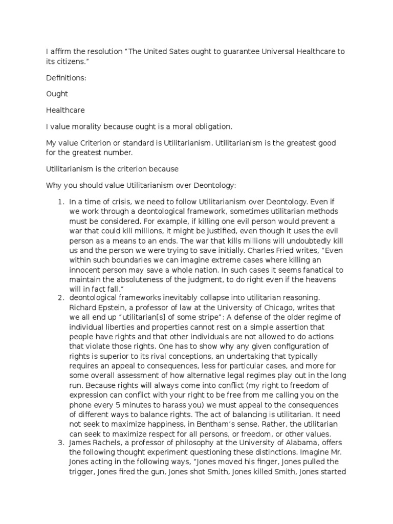 Universal health care essay outline image