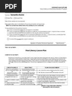 Lesson Plan Cotton Ball Vs Sandpaper Words | PDF