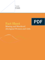 Fact Sheet Missing and Murdered Aboriginal Women and Girls