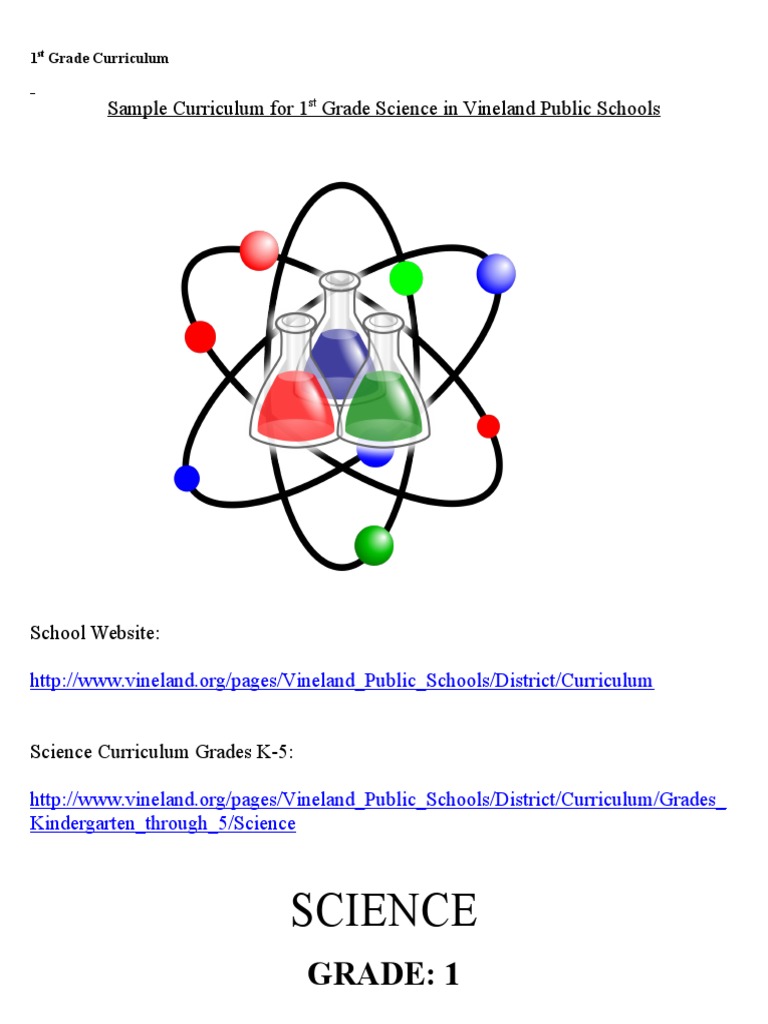 1st Grade Science Curriculum Overview | PDF | Matter | Teachers