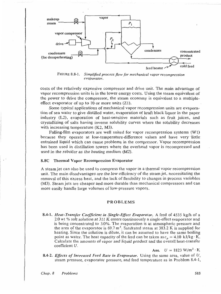 Unit Operation (Evaporator) Sample Problems | PDF