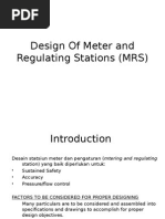 Metering and Regulator Station Design | PDF | Valve | Flow Measurement