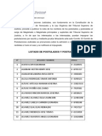 Postulados a Magistrados TSJ Venezuela - Diciembre 2015