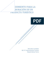 Procedimiento Para La Elaboración de un Producto Turístico