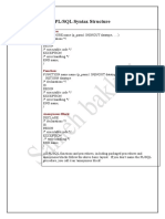 PL SQL Syntax