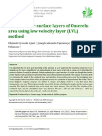 Study of Near-Surface Layers of Omerelu Area Using Low Velocity Layer (LVL) Method