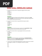 Soal Kimia Hidrolisis