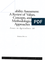 Sustainability Assessment a Review of Values