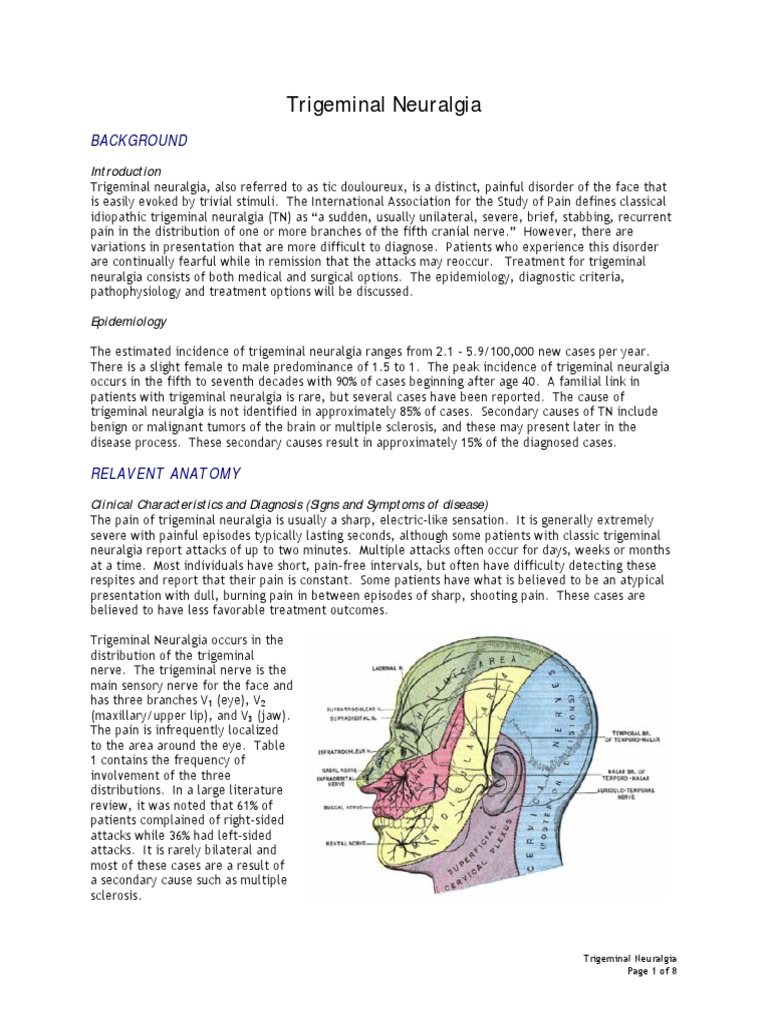 Trigeminal Neuralgia | PDF | Clinical Medicine | Neurology