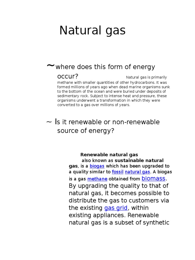 Understanding Natural Gas: Uses and Impact | PDF