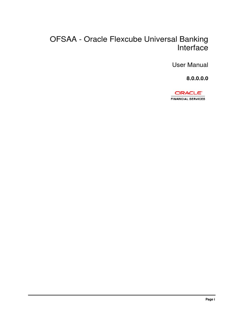 FCUBS - OfSAA Interface User Guide | PDF | Financial Transaction ...