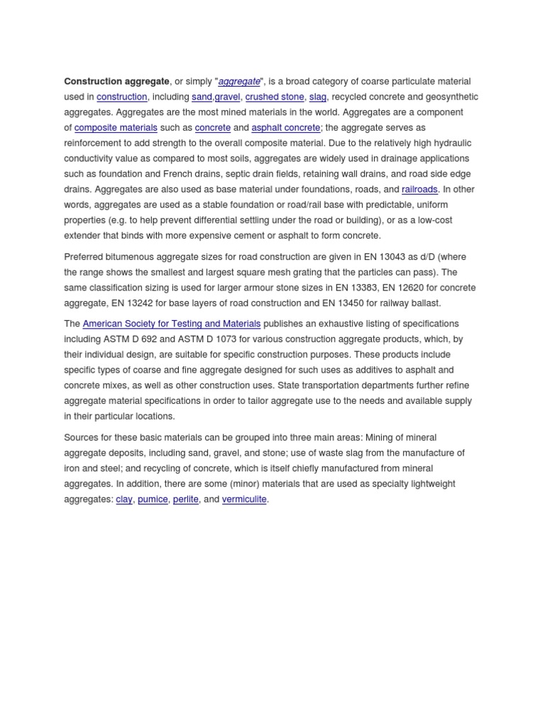 Understanding Construction Aggregates | PDF