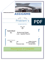 Assignme NT: Problem's