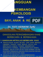 Gangguan Perkembangan Psikologis Pada Bayi, Anak & Remaja