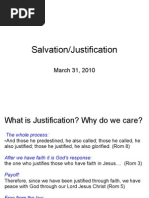 Salvation/Justification: March 31, 2010